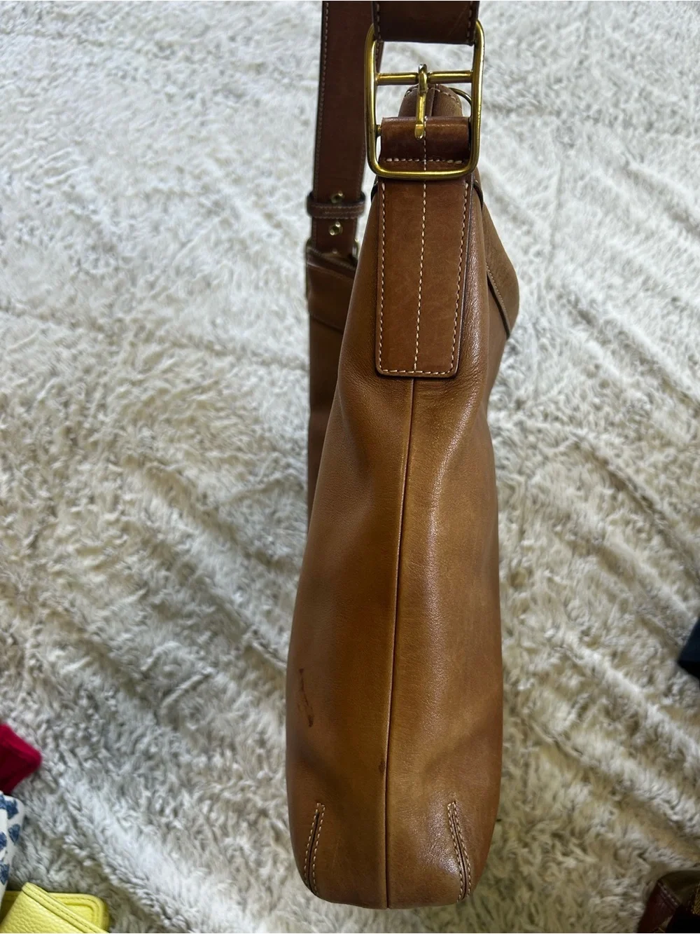 Coach Vintage Legacy Slim Adjustable Strap Shoulder/Crossbody Cognac Leather Bag